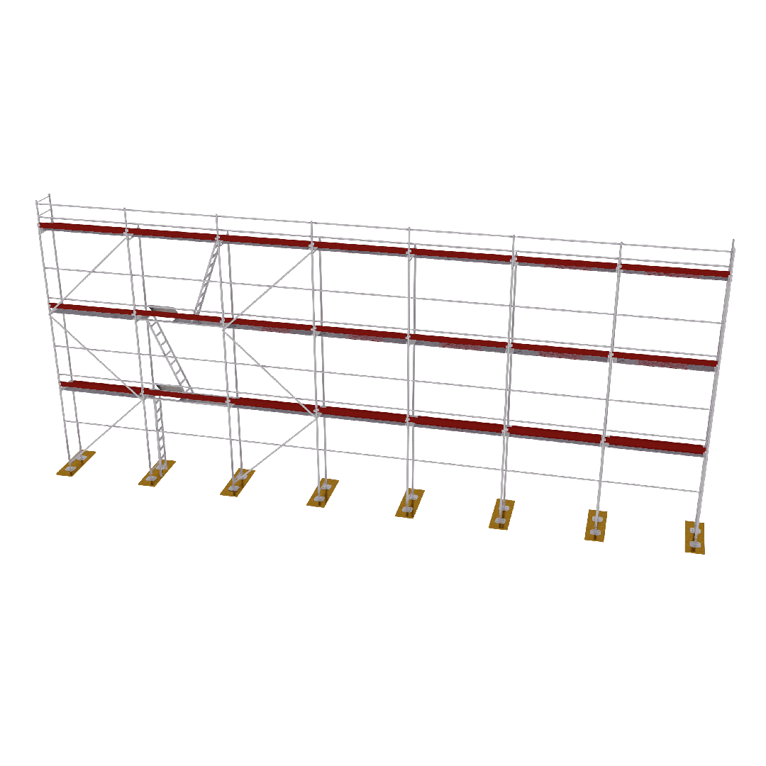 Rusztowanie-elewacyjne-stalowe Fasádne lešenie z ocele + P70 168m2 – Obrázok 1