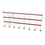 Fasádne lešenie z dreva + P70 168m2